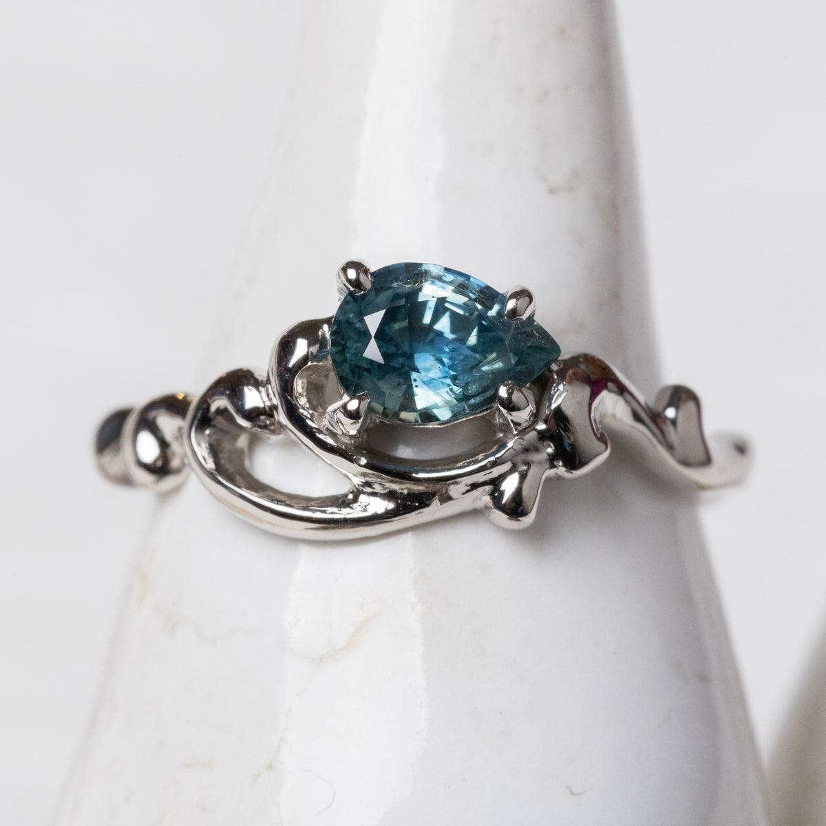 風姿　唐獅子リング　サファイアカスタム　箱なし特価 KIRIN CRAFT 唐獅子リング