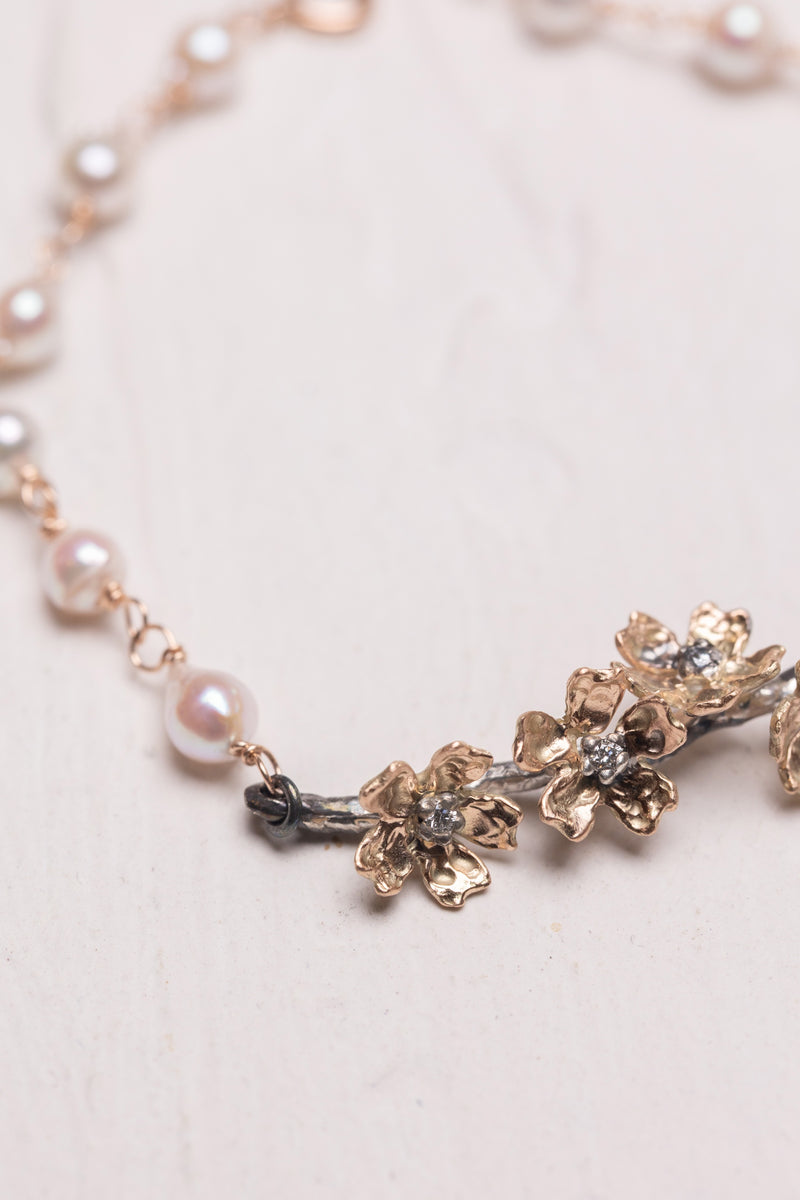 桜とあこや真珠のブレスレット – ileava jewelry