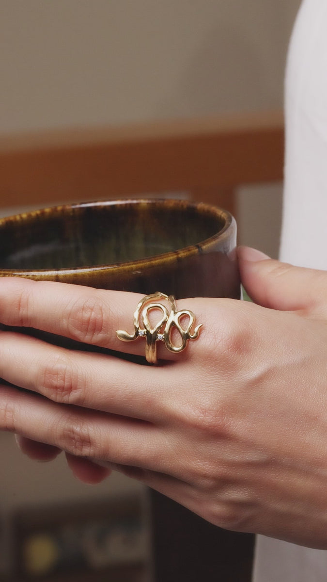 ゴールドの蛇のリング – ileava jewelry