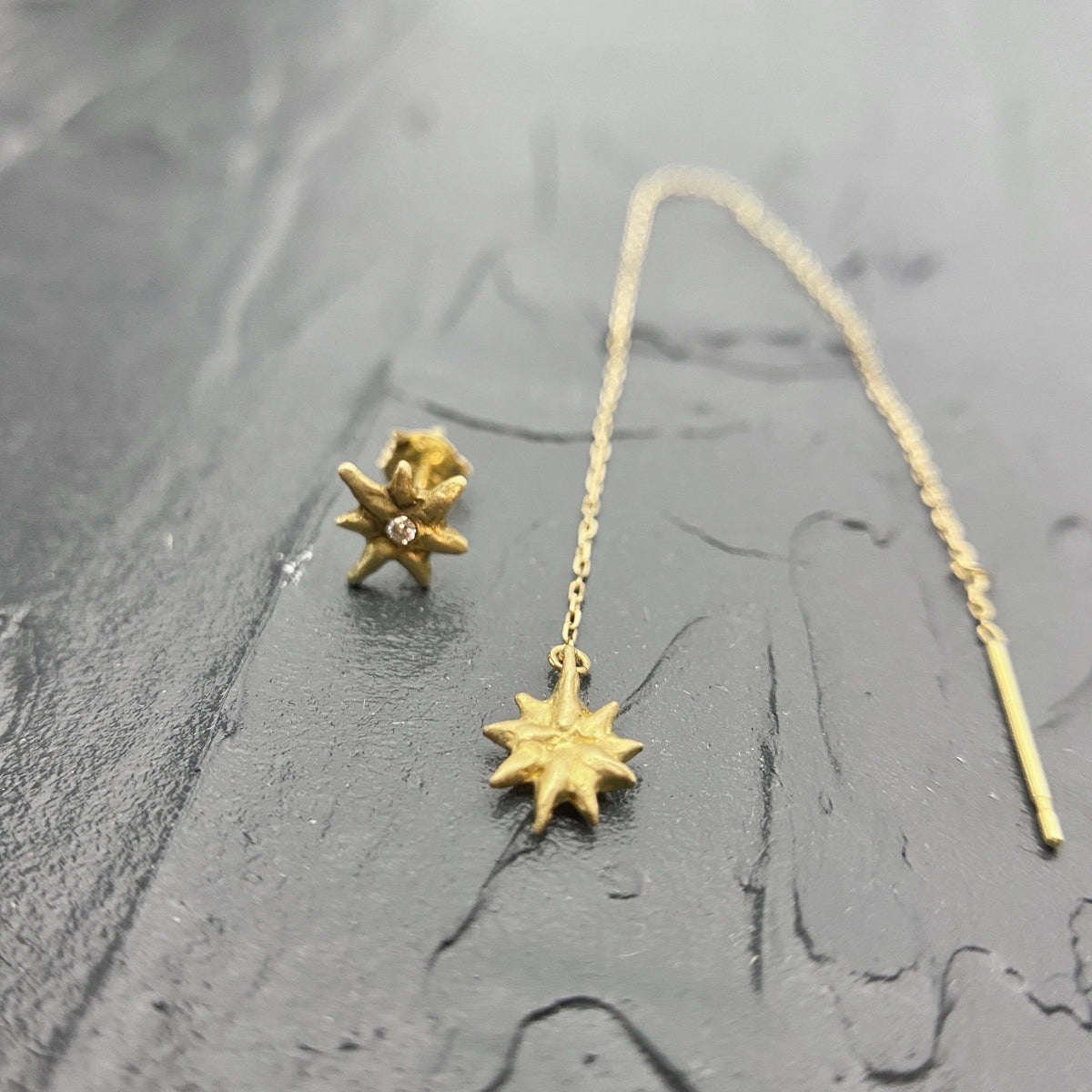 非対称の流れ星ピアス – ileava jewelry