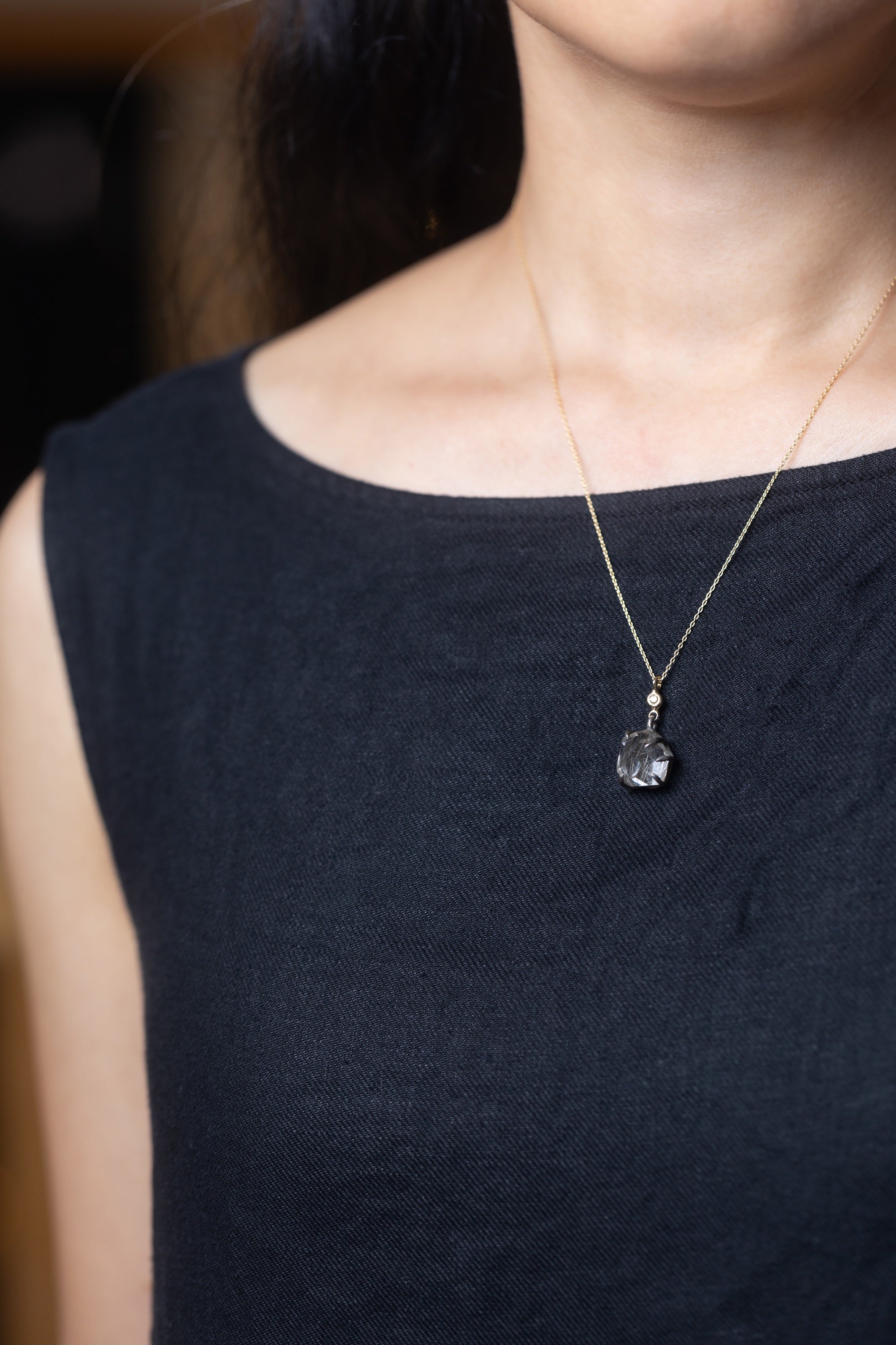 シルバールチルの18金とシルバーのネックレス – ileava jewelry
