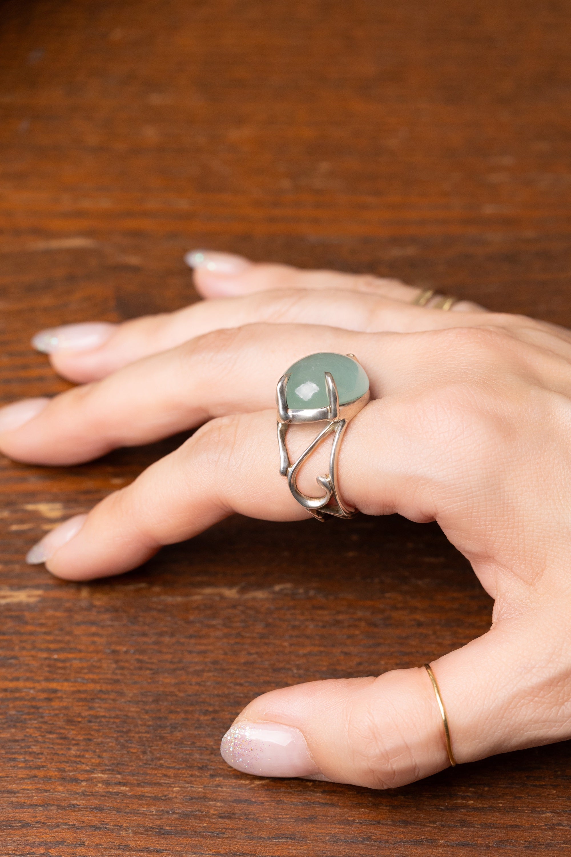 最新作『AQUAMARINE』の世界でひとつの天然リング Aquamarine Ptアクアマリンリング (NO.48666) – JEX宝石