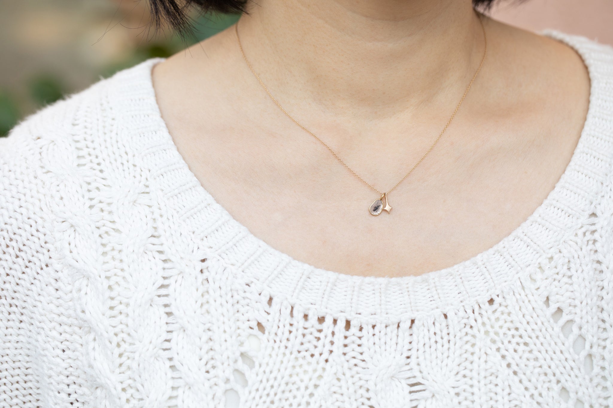 スライスダイヤと星屑のネックレス – ileava jewelry