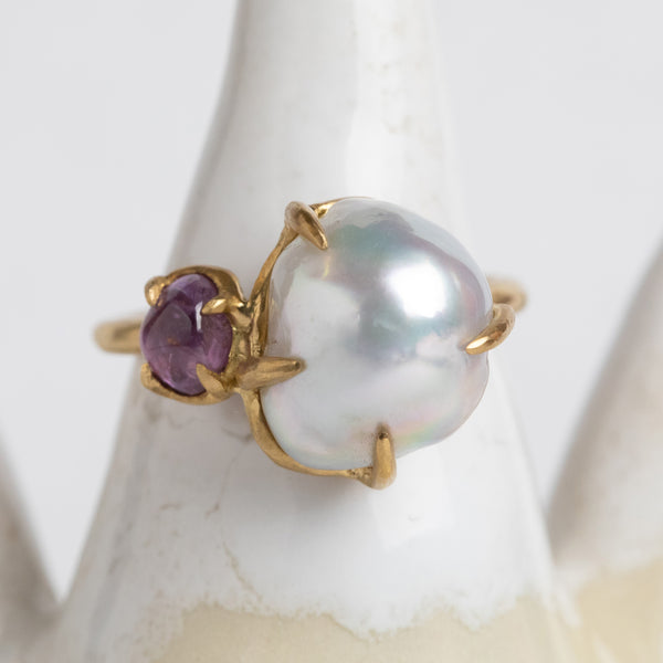 パールとサファイアのリング – ileava jewelry
