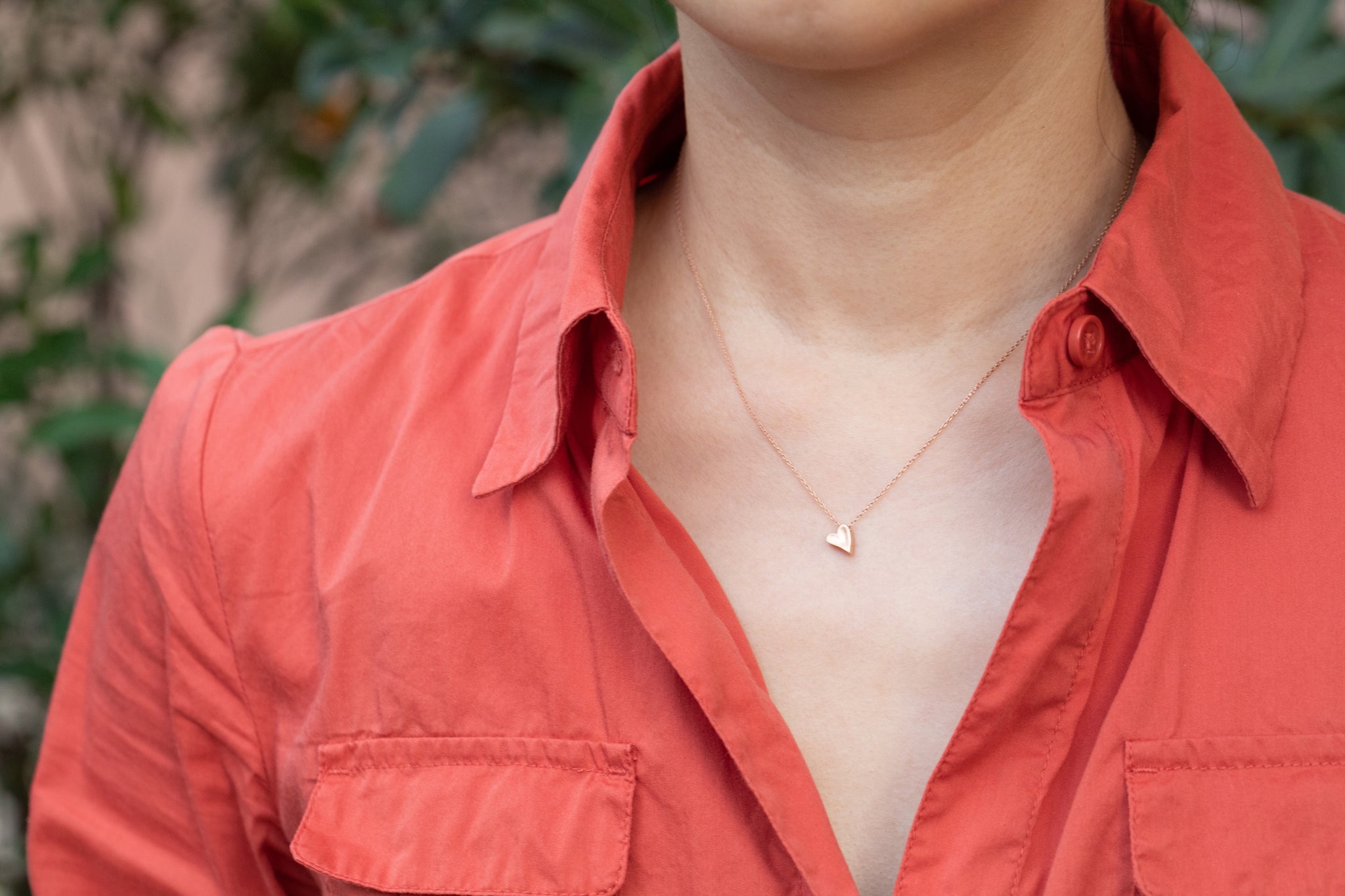 ハートのネックレス K14 ピンクゴールド | イリーヴァ・ジュエリーの