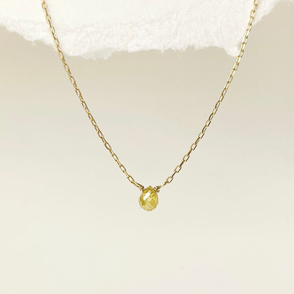 涙型ネックレス 小さな涙型のナチュラルダイヤモンドネックレス – ileava jewelry