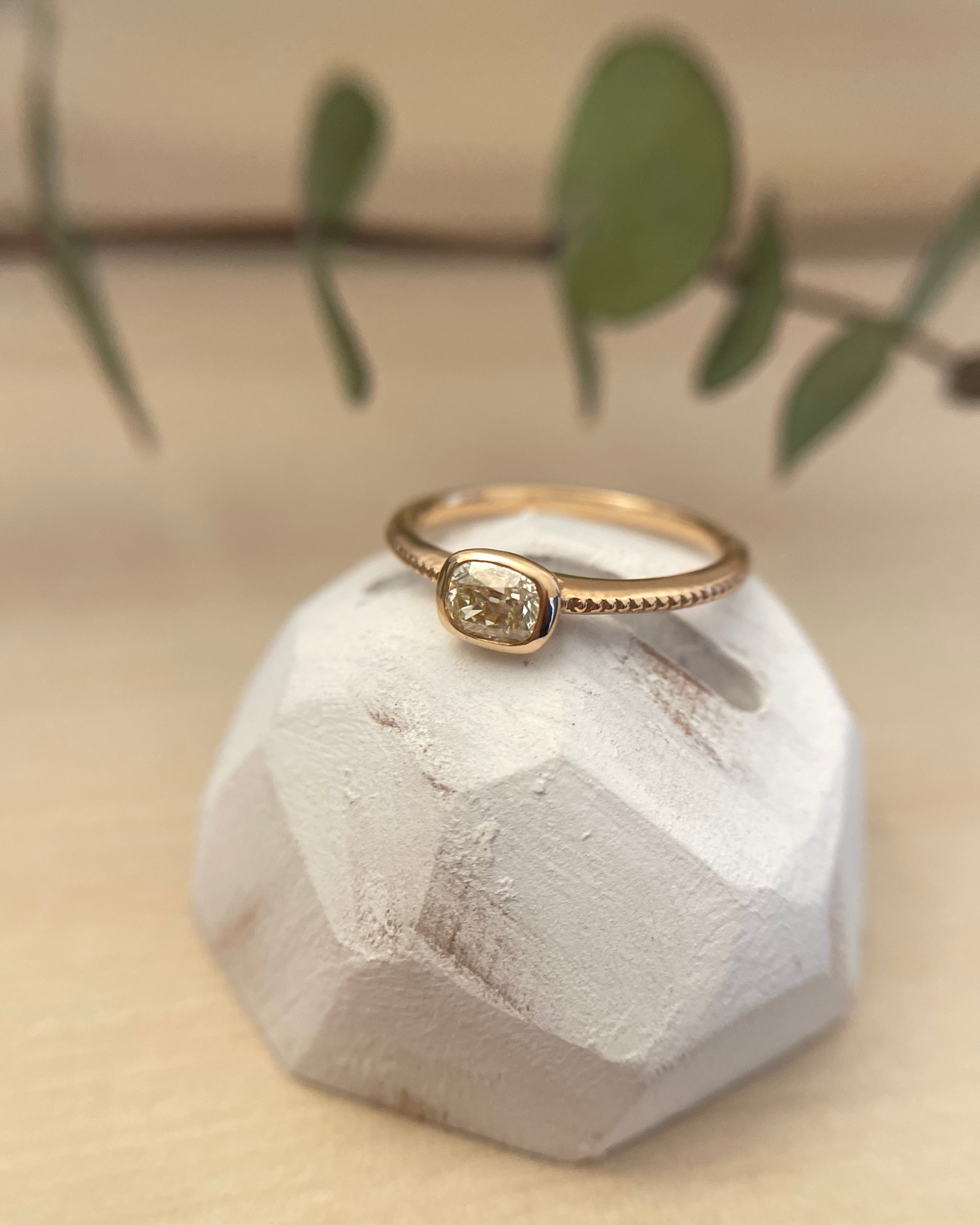 アンナ | アンティークダイヤ ピンクゴールドのリング – ileava jewelry